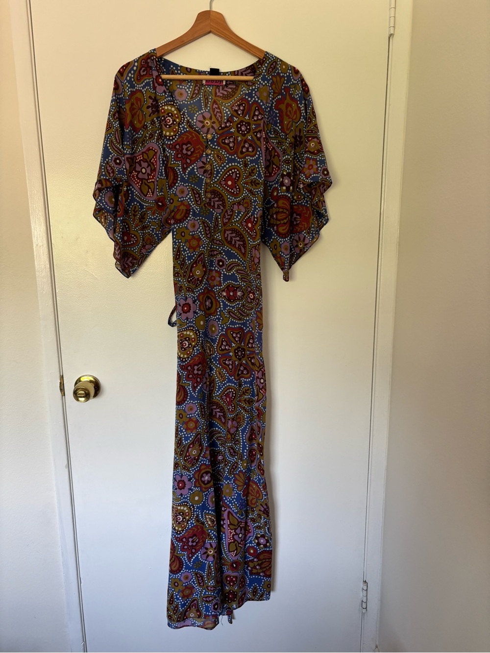 Maple Floral Printed Maxi Dress in Multicolor